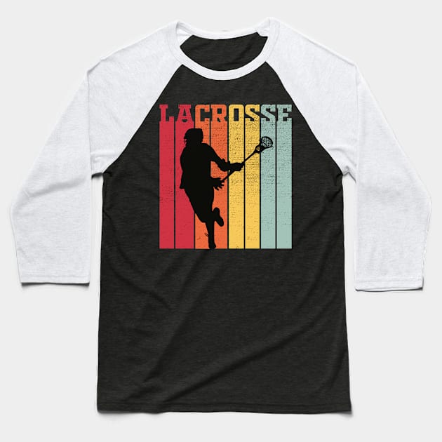 Vintage Lacrosse Baseball T-Shirt by DragonTees